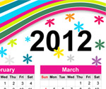 2012 Free Vector Calendar